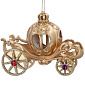 Елочная игрушка "Карета Золушки" 9х13 см, цвет золото