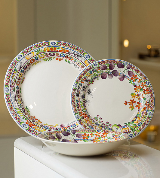 Набор тарелок столовых Bagatelle 27,4 см, 4 шт