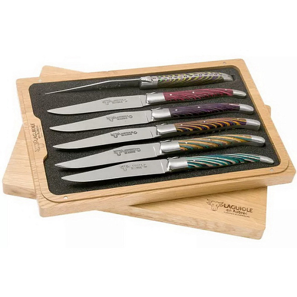 Набор ножей для стейка Laguiole en Aubrac, 6 шт, ручка - дерево бука