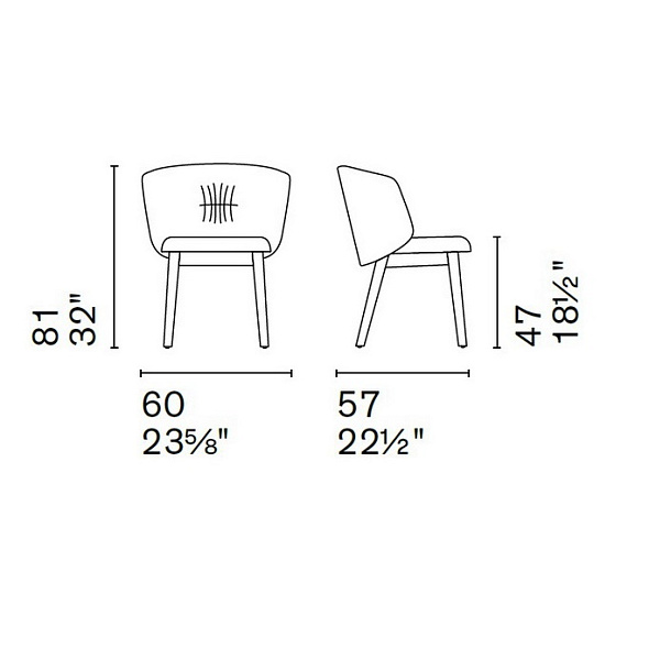 Стул Calligaris Sweel, Mud Brown