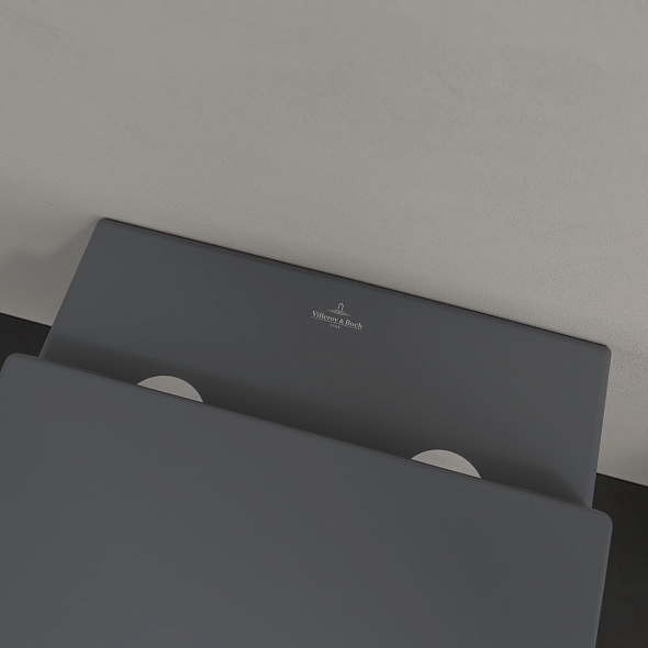 Унитаз подвесной Villeroy & Boch Subway 2.0 56х37 CeramicPlus, с сиденьем, графит
