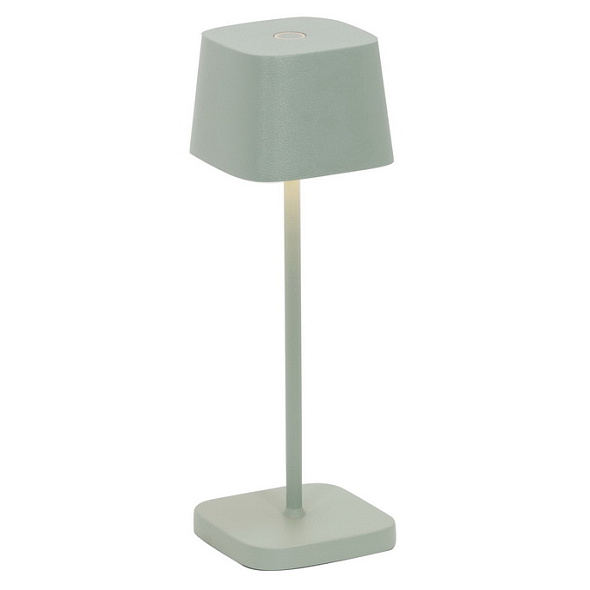Лампа настольная Zafferano Ofelia Micro 20 см, серо-зеленая