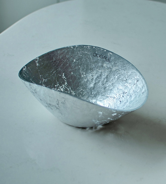 Чаша овальная Silver Leaf 25х16 см