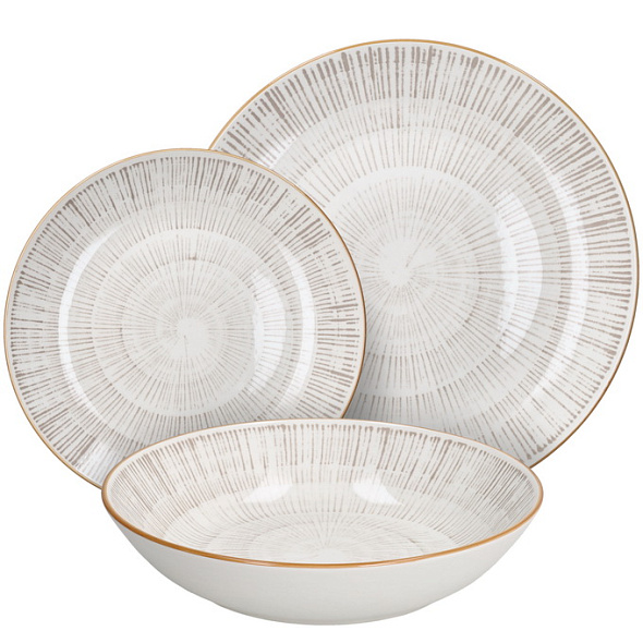 Набор посуды на 6 персон Madison Virtuo Beige, 18 предметов