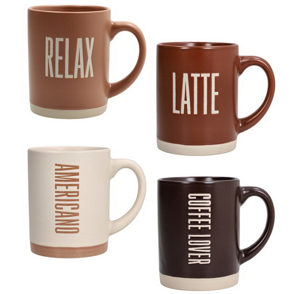 Набор кружек Cindy Barista 450 мл, 4 шт