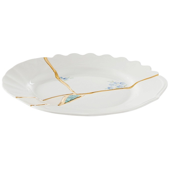 Тарелка салатная Kintsugi 21 см, декор 3