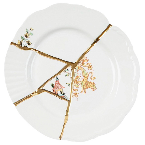 Тарелка салатная Kintsugi 21 см, декор 2