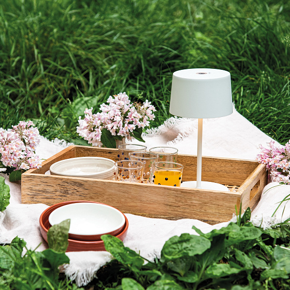 Лампа настольная Zafferano Olivia Pro Mini 22 см, кобальтовая