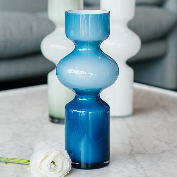 Ваза Wetube 35 см, синяя