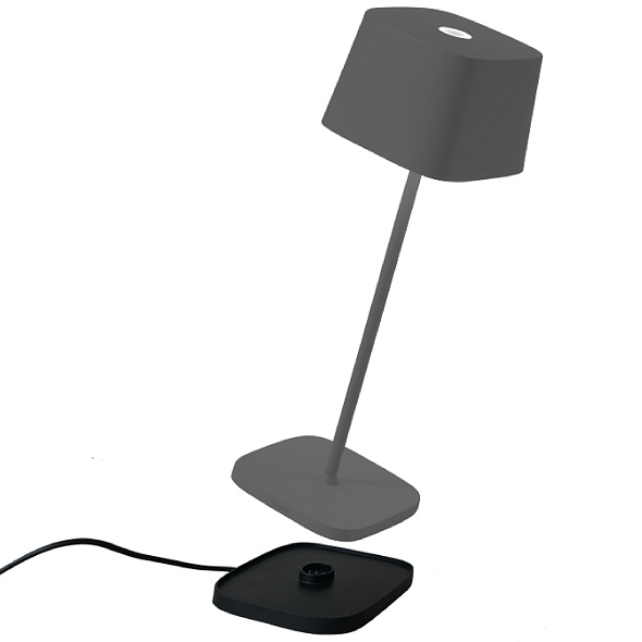 Лампа настольная Zafferano Ofelia Pro 29 см, темно-серая