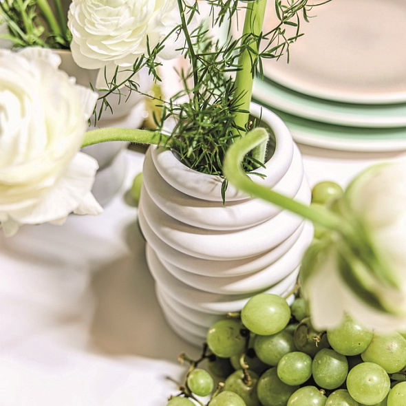 Ваза Hop 14 см, цвет белый матовый