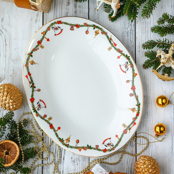 Блюдо овальное Nora Christmas 36 см