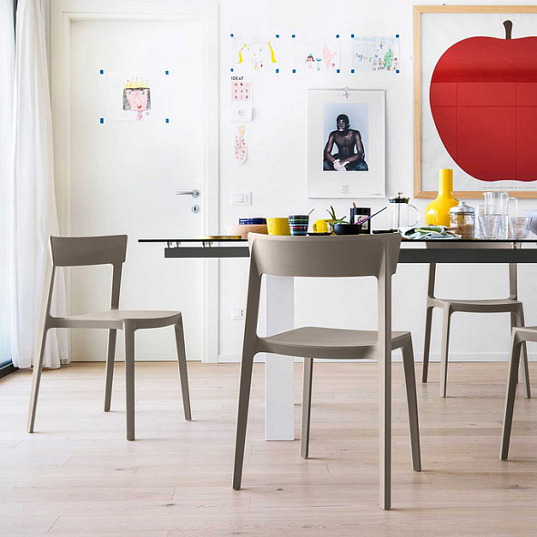 Стул Calligaris Skin, цвет matt taupe