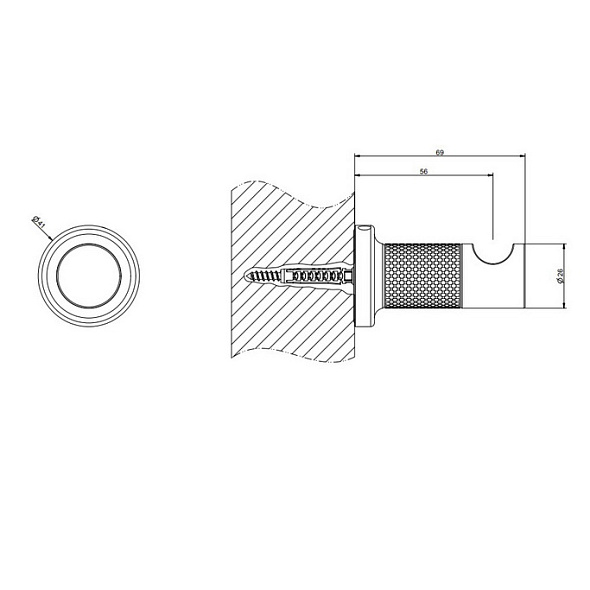 Крючок Gessi Inciso 58521.031, хром