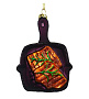 Новогодняя игрушка "Сковорода со стейками" 13 см