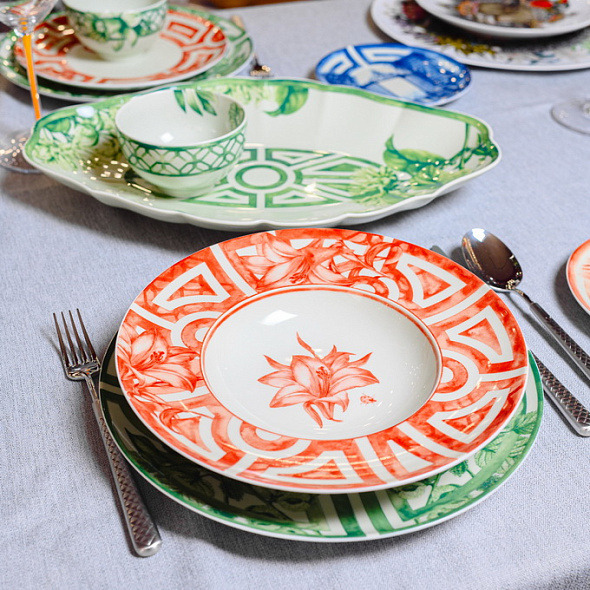 Тарелка глубокая The Meaning 25 см, красная