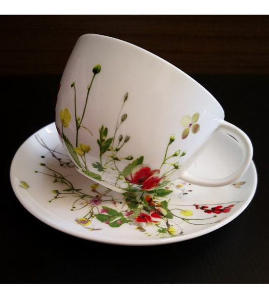 Блюдце для чашки капучино Brillance Fleurs Sauvages 15,5 см (глубокое)