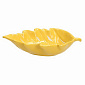 Чаша-листок Relief Foglie 16х10х3,5см, желтая