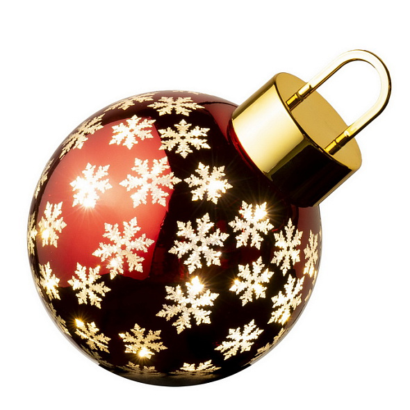 Фигурка "Рождественский шар" 20 см, красная