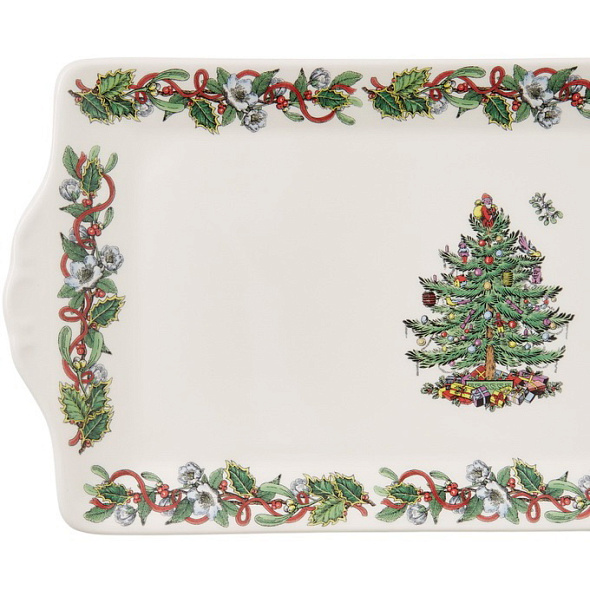 Блюдо для сэндвичей Christmas Tree 34 см, борт с орнаментом