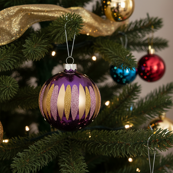 Елочный шар Inge's Christmas 8 см, цвет фиолетовый