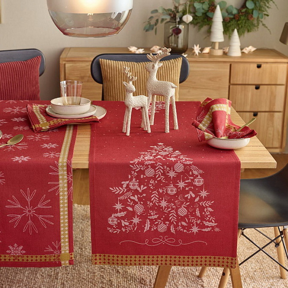 Скатерть-дорожка Chef Tree 47х150 см, красная