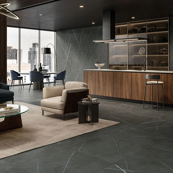 Керамогранит Italon Metropolis 120х120 Naturale, Imperial Black, 9 мм