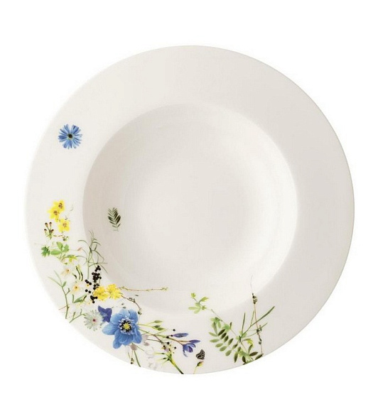 Тарелка глубокая Brillance Fleurs des Alpes 23 см, с бортом