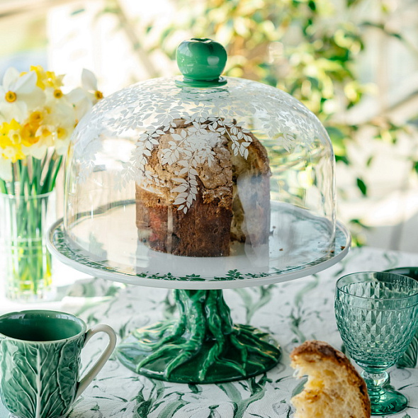 Блюдо для торта на ножке с крышкой Pomum 36,5х38 см