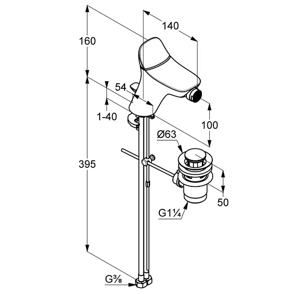 Смеситель для биде Kludi Ambienta 532160575, хром