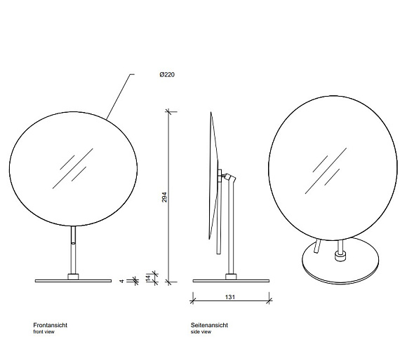 Зеркало  Decor Walther Mirrors 20х15х30 0122550, белое матовое