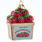 Елочная игрушка "Ящик клубники" 9 см