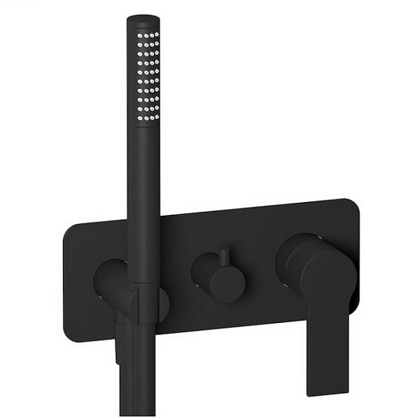 Внешняя часть iB Rubinetti WhyNot EWN313NP смесителя для душа, черный матовый