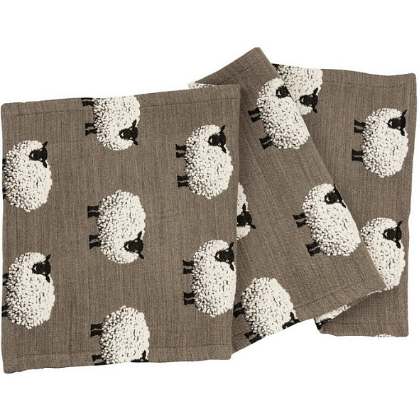 Скатерть-дорожка Fluffys Gang 40х93 см, цвет коричневый