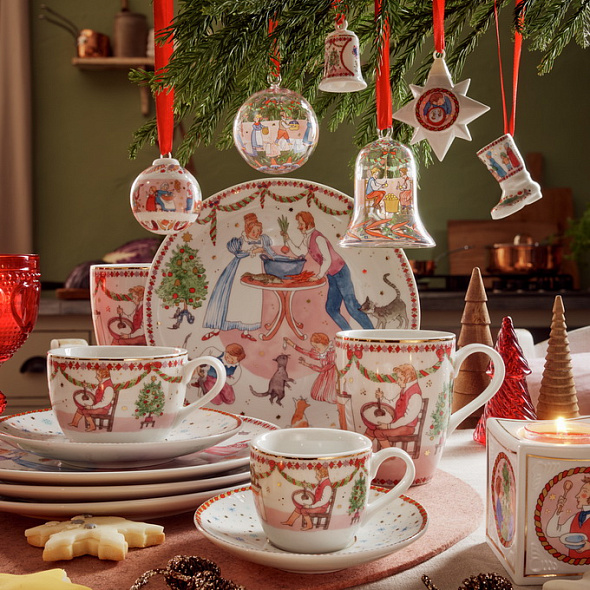 Елочная игрушка Hutschenreuther Christmas feast "Колокольчик" 7 см, стеклянный
