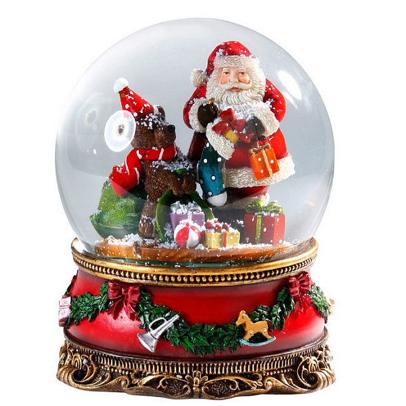 Снежный шар "Санта" 20 см (8 мелодий)