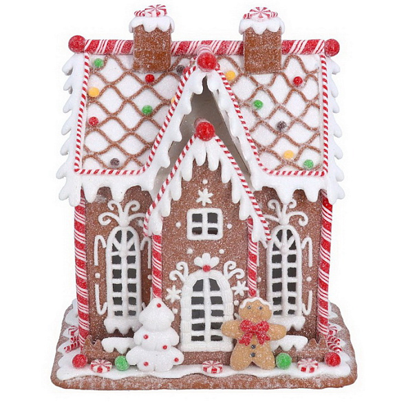 Фигурка "Пряничный домик" с подсветкой 23х20х15 см