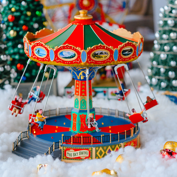 Фигурка музыкальная "Аттракцион "Качели" 22х25,8х27 см