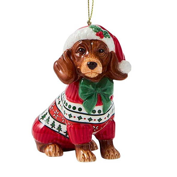 Елочная игрушка Spode Christmas Tree Ornaments "Такса" 9 см