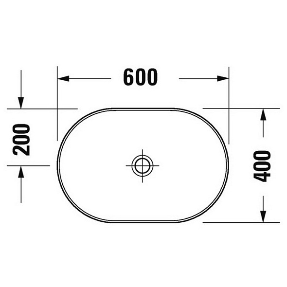 Раковина накладная Duravit D-Neo 60x40, 2372600070