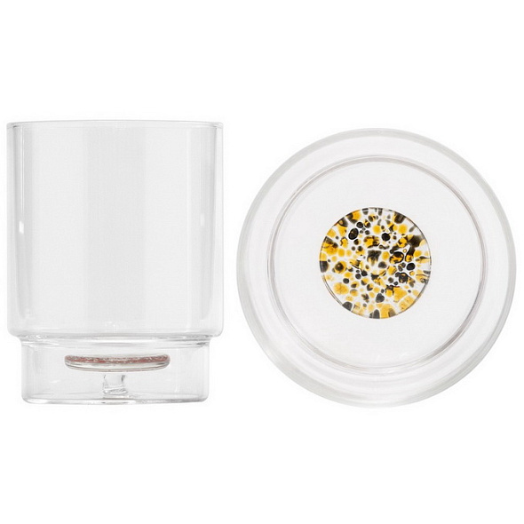 Стакан Teca Terrazzo 350 мл, черный/янтарный