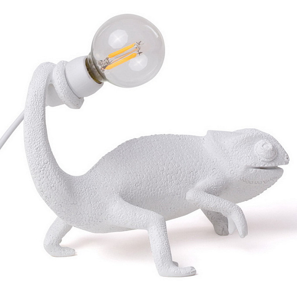 Лампа настольная Seletti Chameleon Lamp Still 14 см, белая