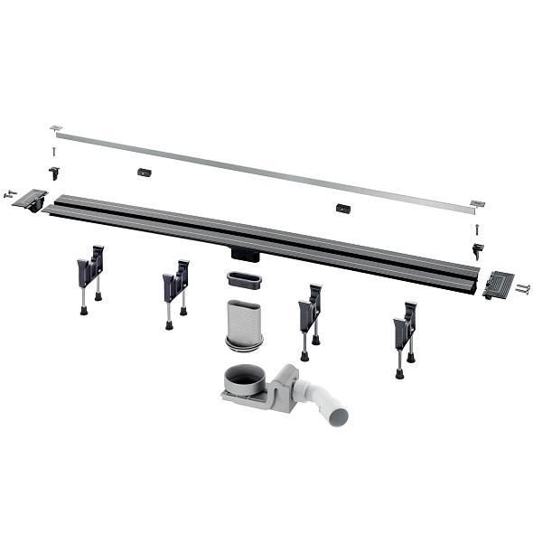 Душевой трап Viega Advantix Vario 704353, 30-120 см, с матовой вставкой