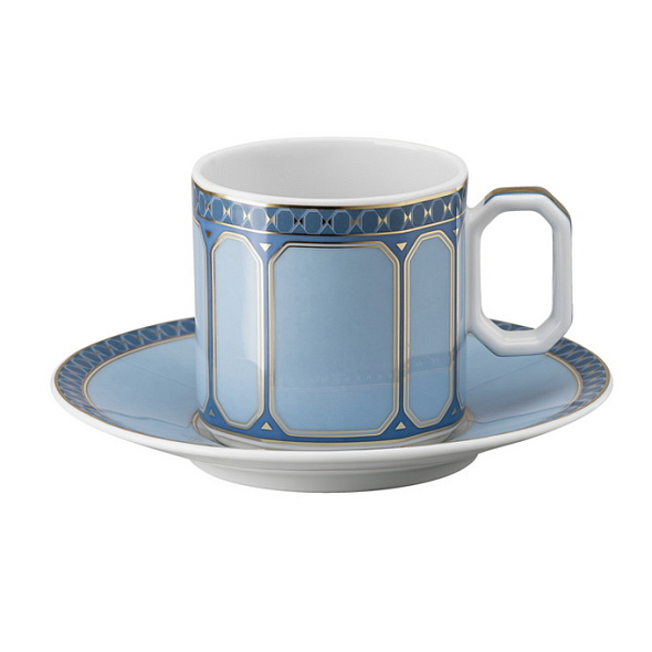 Чашка для эспрессо с блюдцем Signum Azure 80 мл 