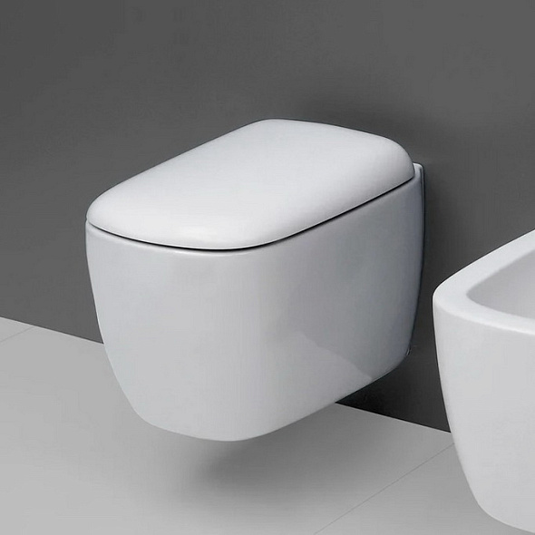 Унитаз подвесной Flaminia Mono MN118S, 52х35,  с сиденьем, белый