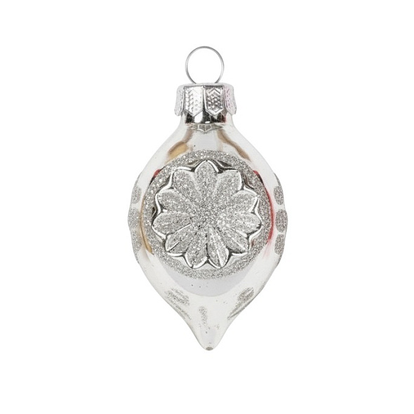Елочная игрушка "Сосулька" Inge's Christmas 4,5 см, цвет серебро