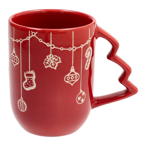 Кружка Snowy Xmas 540 мл, красная