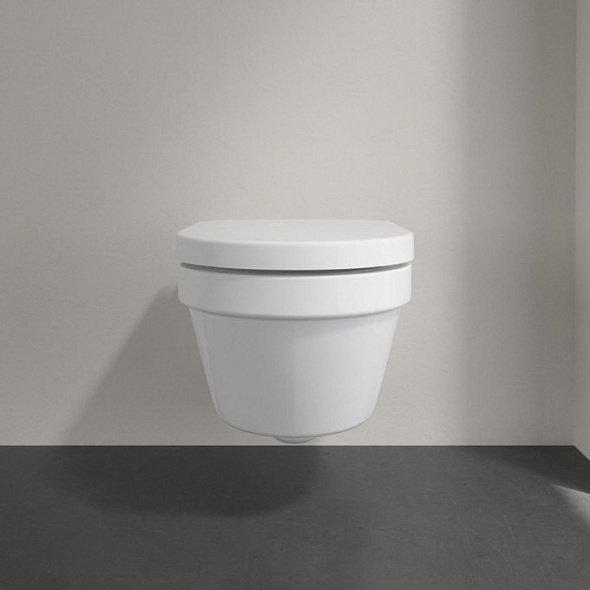 Унитаз подвесной Villeroy & Boch Architectura 53х37, CeramicPlus, 4694HRR1, с сиденьем
