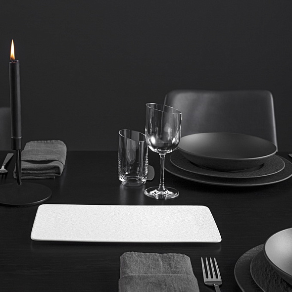Блюдо прямоугольное Manufacture Rock Blanc 35x18 см