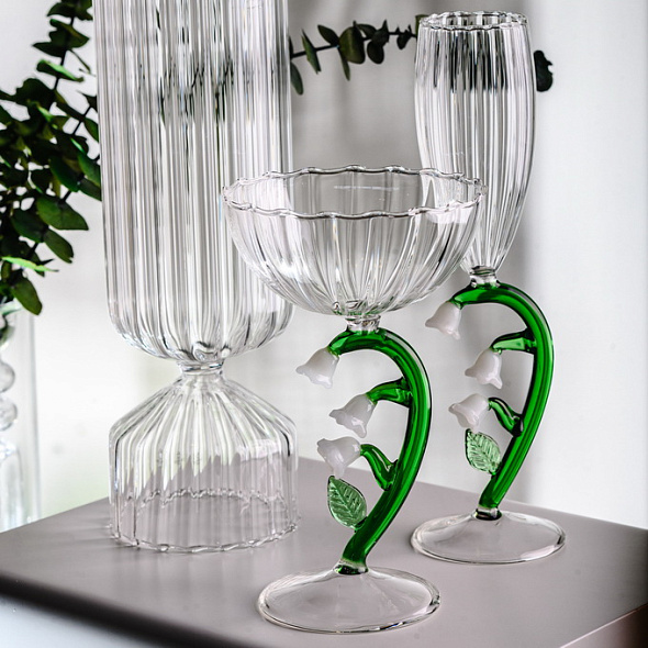 Бокал для шампанского/десерта "Белый цветок" Botanica 280 мл